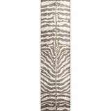 2' X 8' Mocha and Cream Zebra Print Shag Handmade Non Skid Runner Rug - Homeroots - Flyclothing LLC