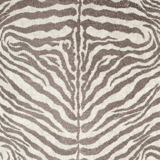 3' X 5' Mocha and Cream Zebra Print Shag Handmade Non Skid Area Rug - Homeroots - Flyclothing LLC