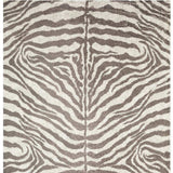 5' X 8' Mocha and Cream Zebra Print Shag Handmade Non Skid Area Rug - Homeroots - Flyclothing LLC