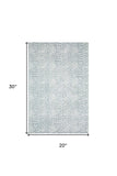 2' X 3' Grey Leopard Print Shag Handmade Non Skid Area Rug - Homeroots - Flyclothing LLC