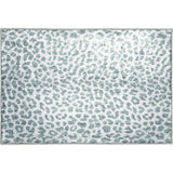 2' X 3' Grey Leopard Print Shag Handmade Non Skid Area Rug - Homeroots - Flyclothing LLC