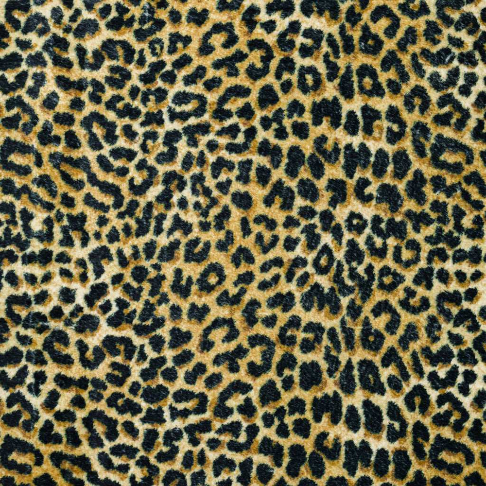 2' X 3' Black and Gold Leopard Print Shag Handmade Non Skid Area Rug - Homeroots - Flyclothing LLC