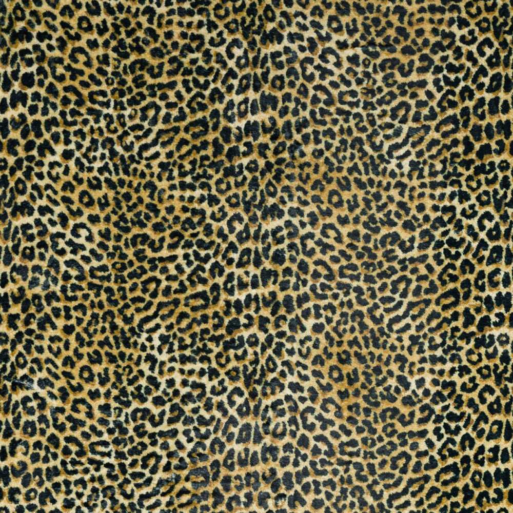 2' X 3' Black and Gold Leopard Print Shag Handmade Non Skid Area Rug - Homeroots - Flyclothing LLC