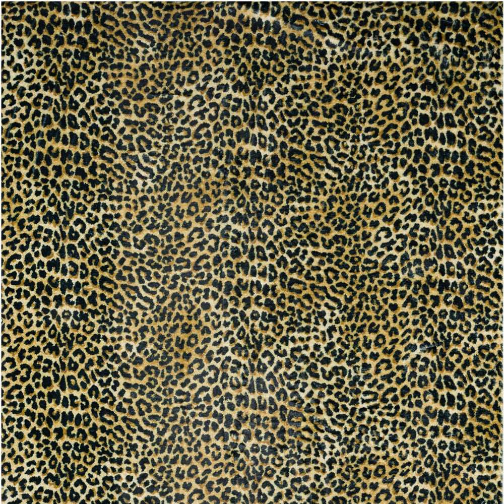 2' X 8' Black and Gold Leopard Print Shag Handmade Non Skid Runner Rug - Homeroots - Flyclothing LLC