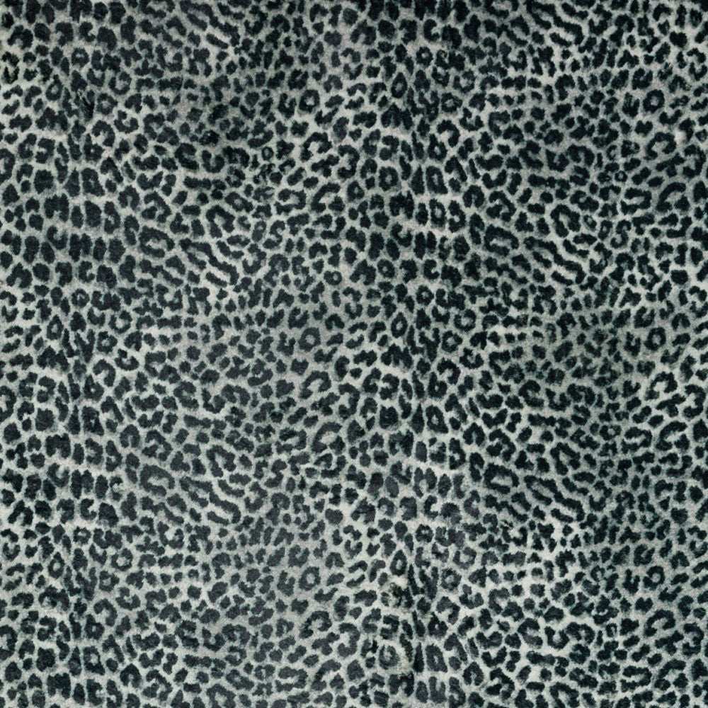 2' X 3' Black and Gray Leopard Print Shag Handmade Non Skid Area Rug - Homeroots - Flyclothing LLC