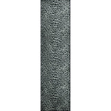 2' X 8' Black and Gray Leopard Print Shag Handmade Non Skid Runner Rug - Homeroots - Flyclothing LLC