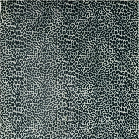 5' X 8' Black and Gray Leopard Print Shag Handmade Non Skid Area Rug - Homeroots - Flyclothing LLC