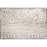 2' X 3' Beige and Cream Leopard Print Shag Handmade Non Skid Area Rug - Homeroots - Flyclothing LLC