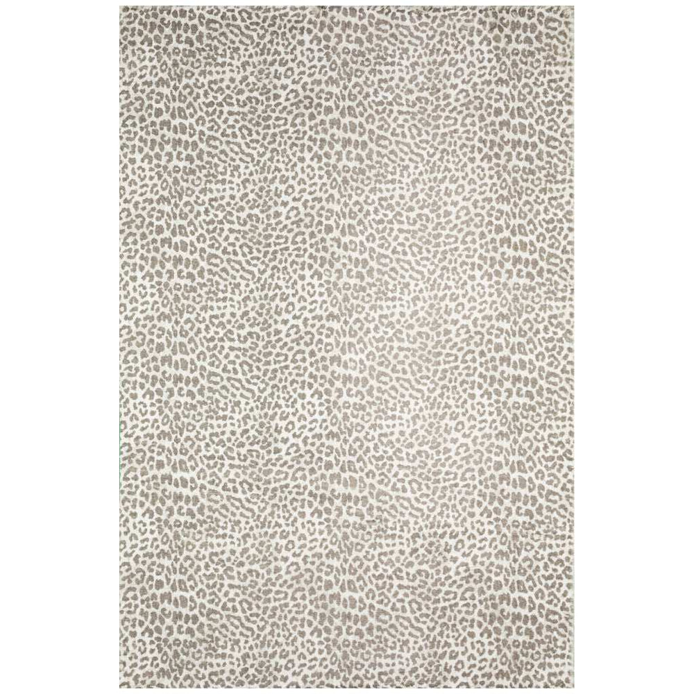 3' X 5' Beige and Cream Leopard Print Shag Handmade Non Skid Area Rug - Homeroots - Flyclothing LLC