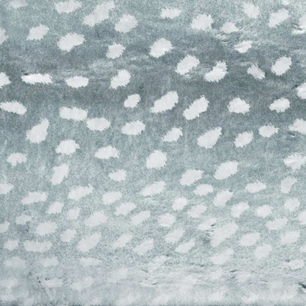 2' X 3' Grey Gazelle Print Shag Handmade Non Skid Area Rug - Homeroots - Flyclothing LLC