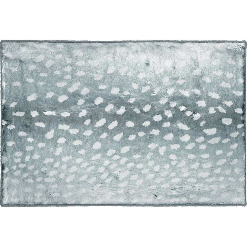 2' X 3' Grey Gazelle Print Shag Handmade Non Skid Area Rug - Homeroots - Flyclothing LLC