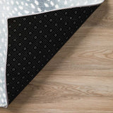 2' X 8' Grey Gazelle Print Shag Handmade Non Skid Runner Rug - Homeroots - Flyclothing LLC