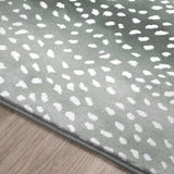 2' X 8' Grey Gazelle Print Shag Handmade Non Skid Runner Rug - Homeroots - Flyclothing LLC