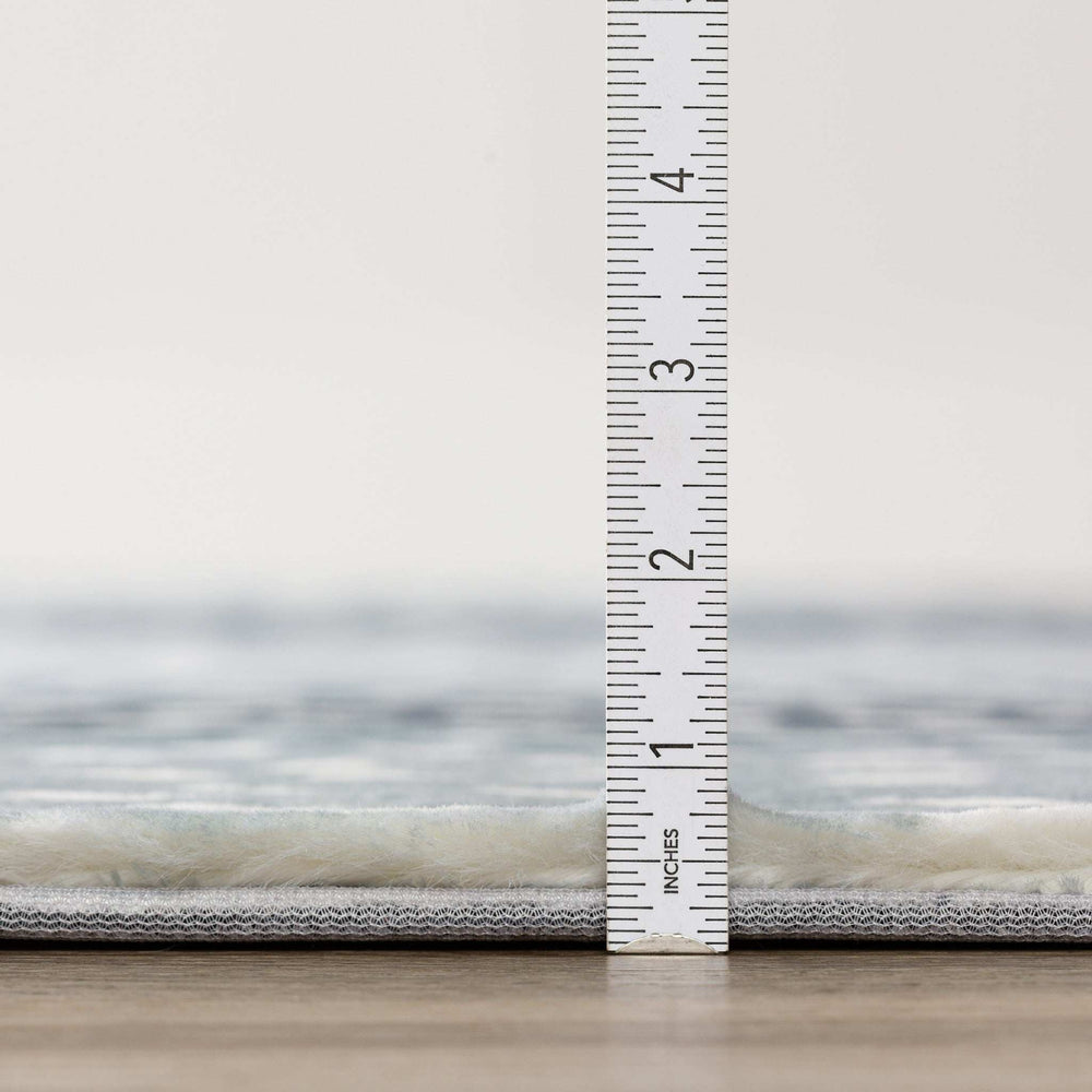 3' X 5' Grey Gazelle Print Shag Handmade Non Skid Area Rug - Homeroots - Flyclothing LLC