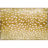 2' X 3' Gold Gazelle Print Shag Handmade Non Skid Area Rug - Homeroots - Flyclothing LLC