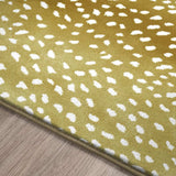 2' X 8' Gold Gazelle Print Shag Handmade Non Skid Runner Rug - Homeroots - Flyclothing LLC