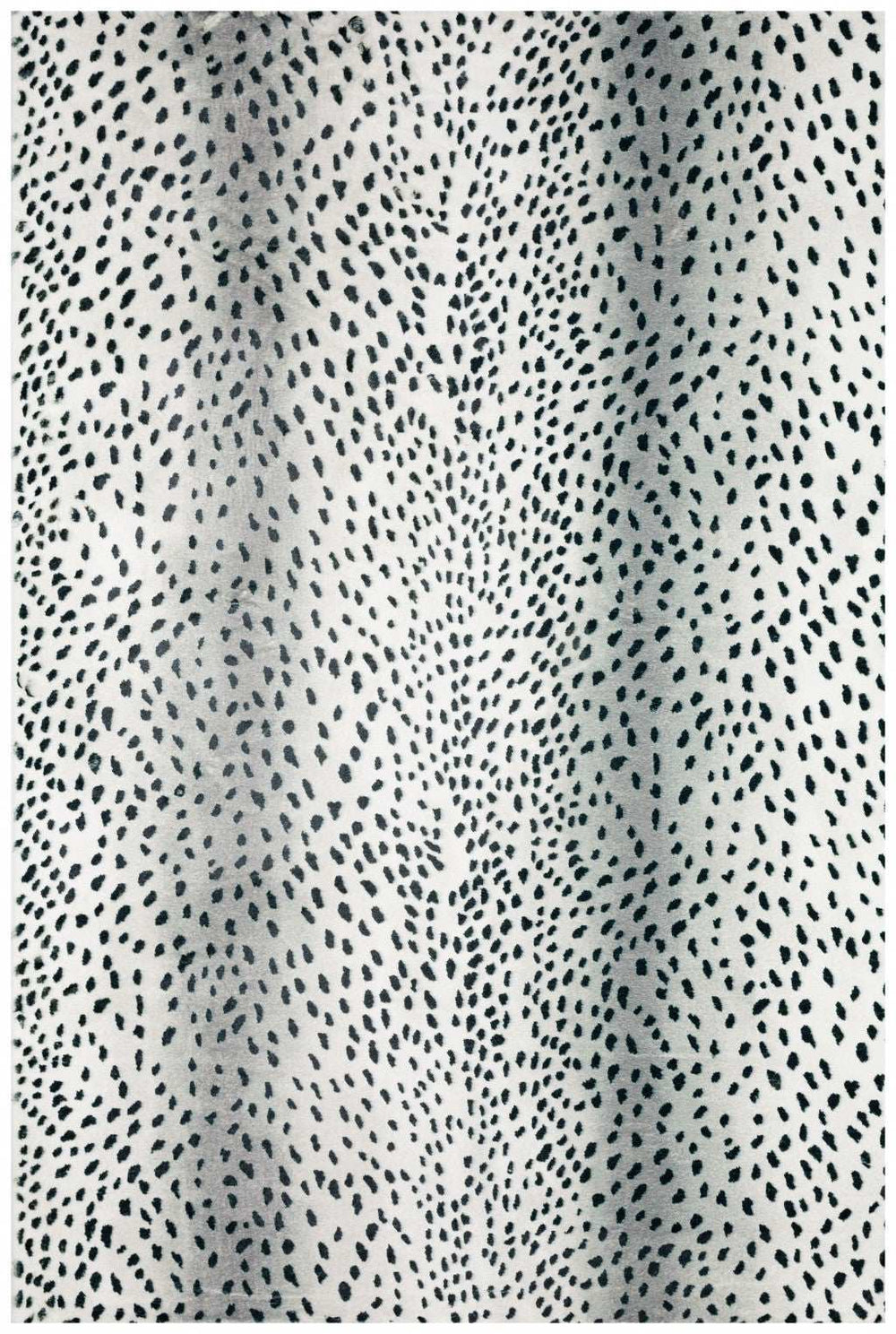 2' X 3' Black Gazelle Print Shag Handmade Non Skid Area Rug - Homeroots - Flyclothing LLC