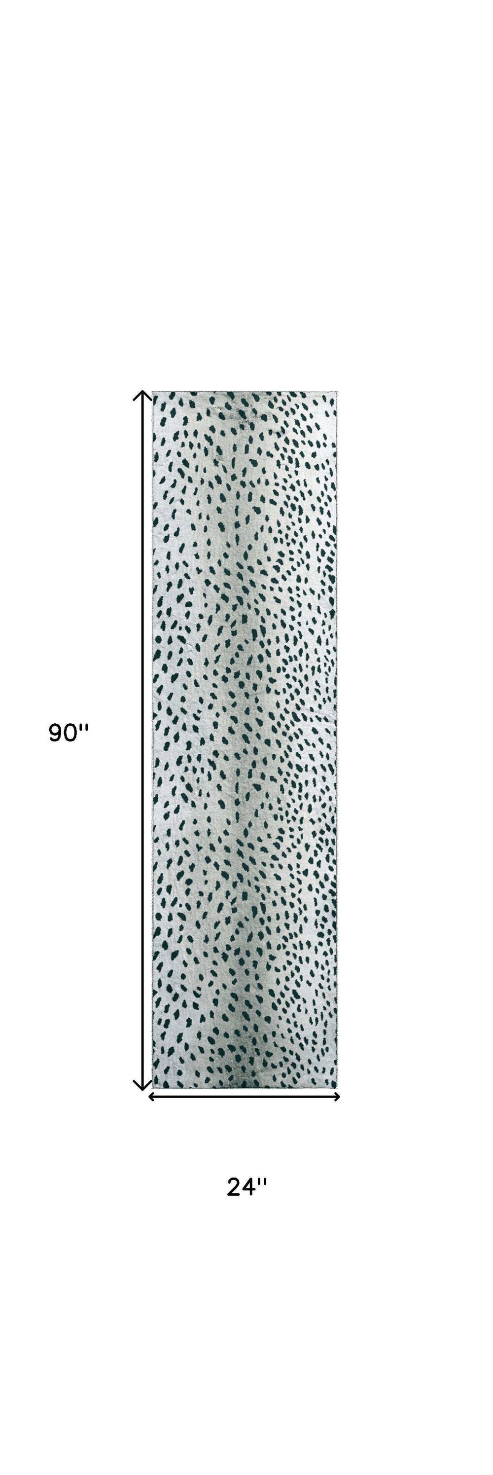 2' X 8' Black Gazelle Print Shag Handmade Non Skid Runner Rug - Homeroots - Flyclothing LLC