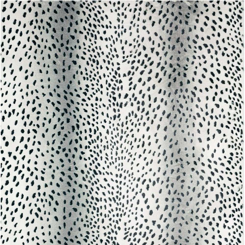 5' X 8' Black Gazelle Print Shag Handmade Non Skid Area Rug - Homeroots - Flyclothing LLC