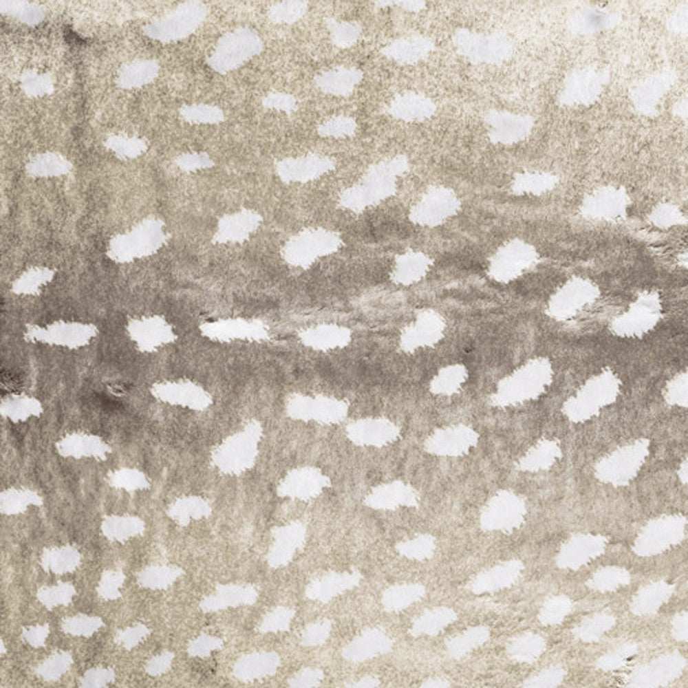 2' X 3' Beige Gazelle Print Shag Handmade Non Skid Area Rug - Homeroots - Flyclothing LLC