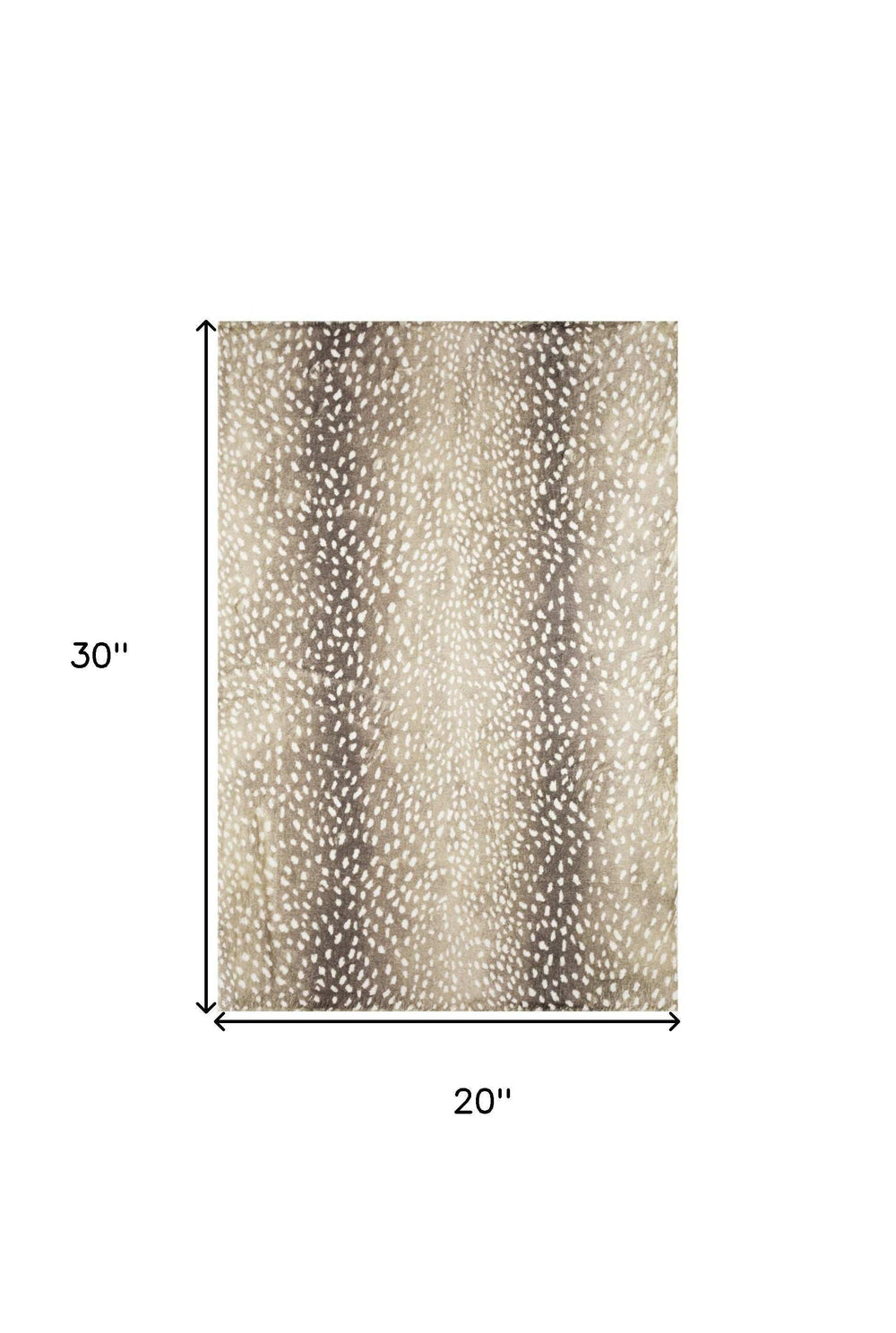 2' X 3' Beige Gazelle Print Shag Handmade Non Skid Area Rug - Homeroots - Flyclothing LLC