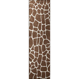 8' Brown and Ivory Animal Print Handmade Non Skid Runner Rug - Homeroots - Flyclothing LLC