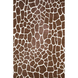 3' X 5' Brown and White Animal Print Shag Non Skid Area Rug - Homeroots - Flyclothing LLC