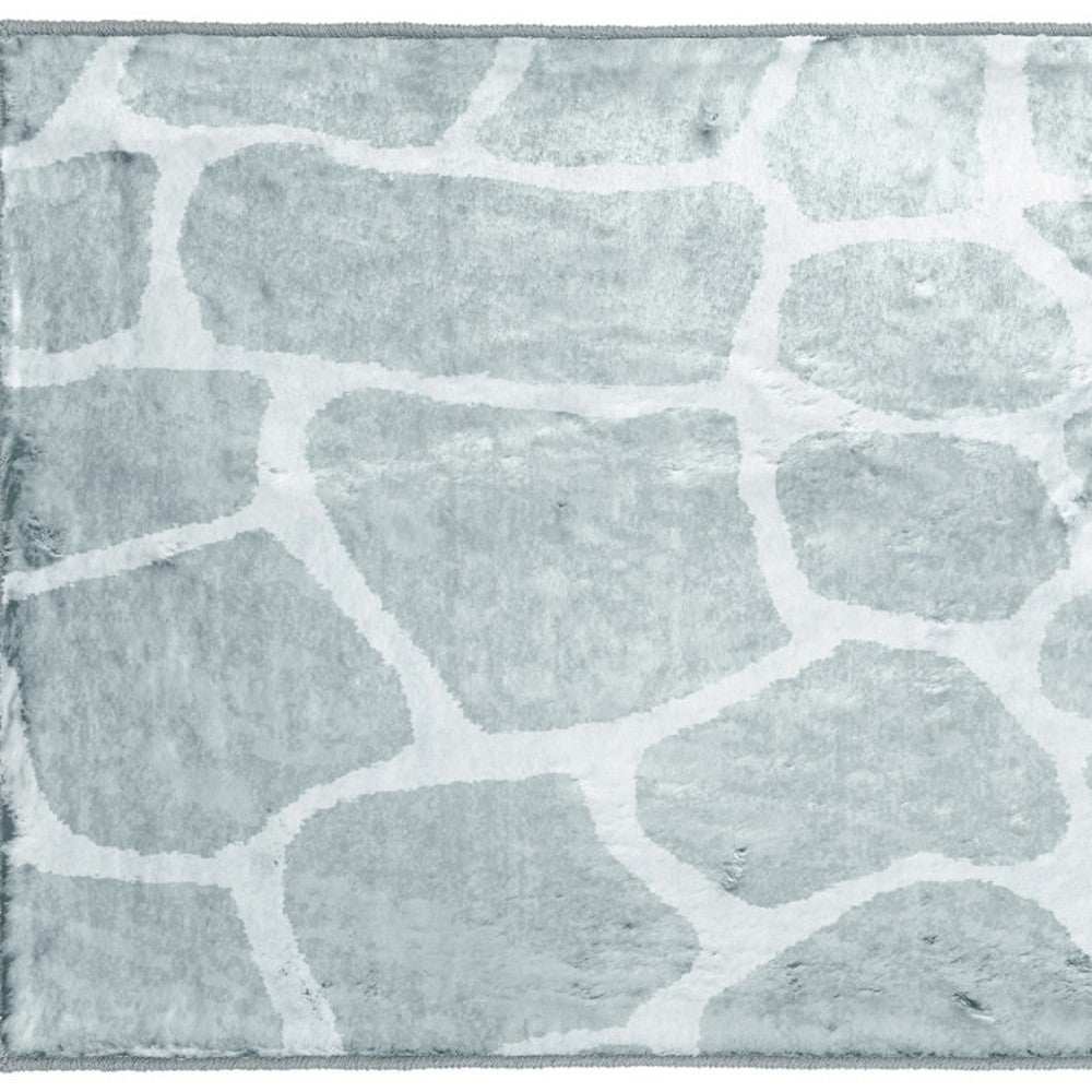 2' X 3' Gray and Ivory Animal Print Handmade Non Skid Area Rug - Homeroots - Flyclothing LLC