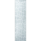 8' Gray and Ivory Animal Print Handmade Non Skid Runner Rug - Homeroots - Flyclothing LLC