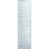 8' Gray and Ivory Animal Print Handmade Non Skid Runner Rug - Homeroots - Flyclothing LLC