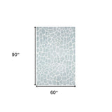 5' X 8' Gray and Ivory Animal Print Handmade Non Skid Area Rug - Homeroots - Flyclothing LLC