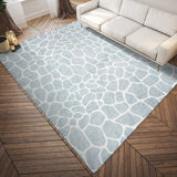 5' X 8' Gray and Ivory Animal Print Handmade Non Skid Area Rug - Homeroots - Flyclothing LLC