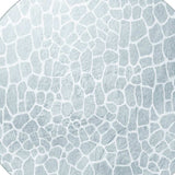 8' Gray and Ivory Round Animal Print Handmade Non Skid Area Rug - Homeroots - Flyclothing LLC