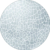 8' Gray and Ivory Round Animal Print Handmade Non Skid Area Rug - Homeroots - Flyclothing LLC