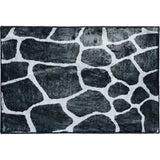 2' X 3' Black and White Croc Print Shag Handmade Non Skid Area Rug - Homeroots - Flyclothing LLC