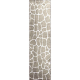 2' X 8' Beige Giraffe Print Shag Handmade Non Skid Runner Rug - Homeroots - Flyclothing LLC