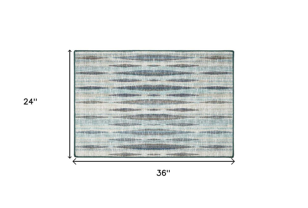 2' X 3' Blue Ombre Tufted Handmade Area Rug - Homeroots - Flyclothing LLC