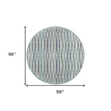 8' X 8' Blue Round Ombre Tufted Handmade Area Rug - Homeroots - Flyclothing LLC