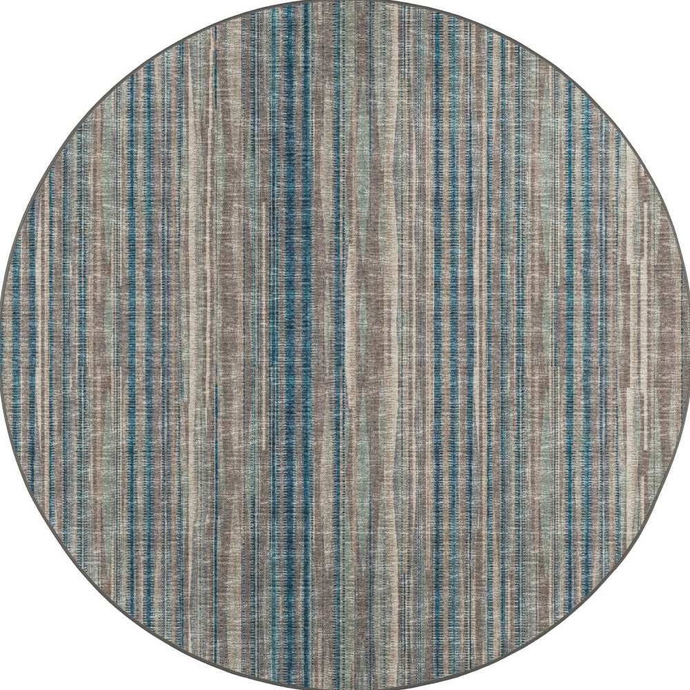 4' Brown Round Ombre Tufted Handmade Area Rug - Homeroots - Flyclothing LLC