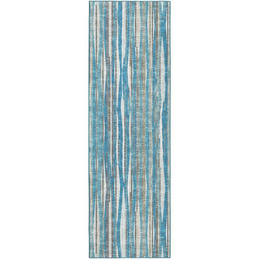 3' X 8' Blue Ombre Tufted Handmade Runner Rug - Homeroots - Flyclothing LLC