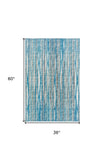 3' X 5' Blue Ombre Tufted Handmade Area Rug - Homeroots - Flyclothing LLC