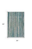 3' X 5' Blue Ombre Tufted Handmade Area Rug - Homeroots - Flyclothing LLC