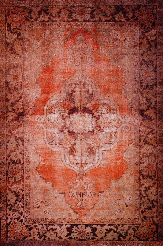 8' X 10' Red Oriental Distressed Non Skid Area Rug - Homeroots - Flyclothing LLC