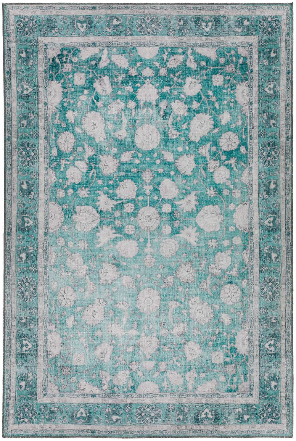 8' X 10' Blue Oriental Distressed Non Skid Area Rug - Homeroots - Flyclothing LLC