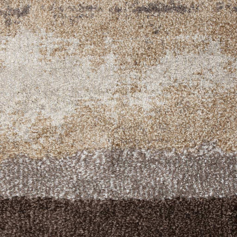 3' X 5' Brown and Ivory Abstract Area Rug - Homeroots - Flyclothing LLC