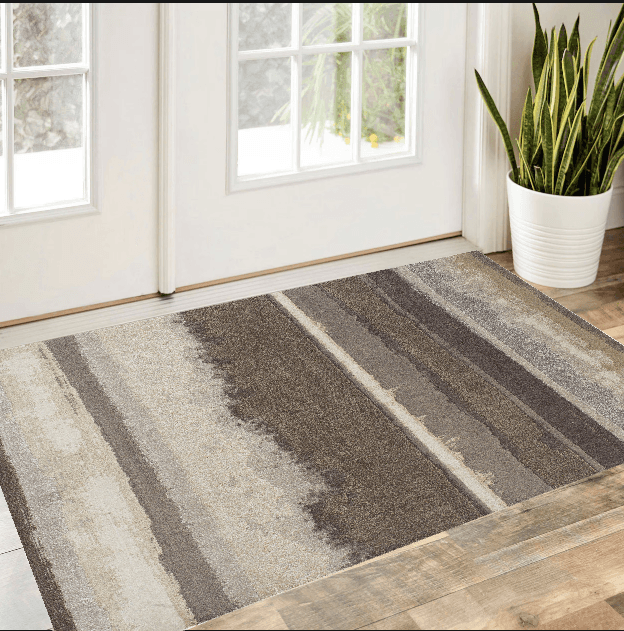 3' X 5' Brown and Ivory Abstract Area Rug - Homeroots - Flyclothing LLC