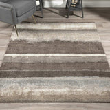 3' X 5' Brown and Ivory Abstract Area Rug - Homeroots - Flyclothing LLC