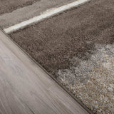 3' X 5' Brown and Ivory Abstract Area Rug - Homeroots - Flyclothing LLC