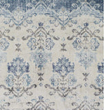 10' X 13' Blue and Ivory Oriental Area Rug - Homeroots - Flyclothing LLC