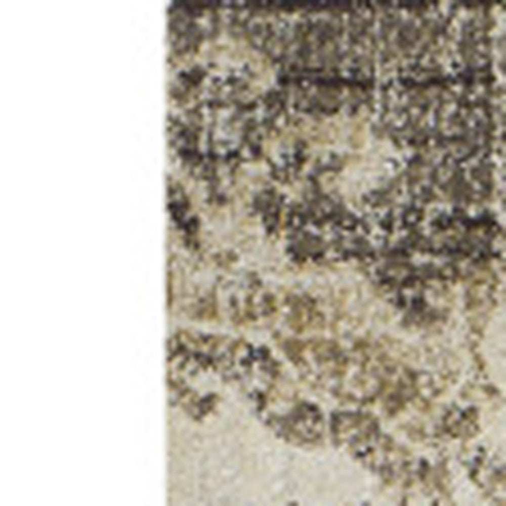 8' X 11' Beige and Brown Oriental Area Rug - Homeroots - Flyclothing LLC